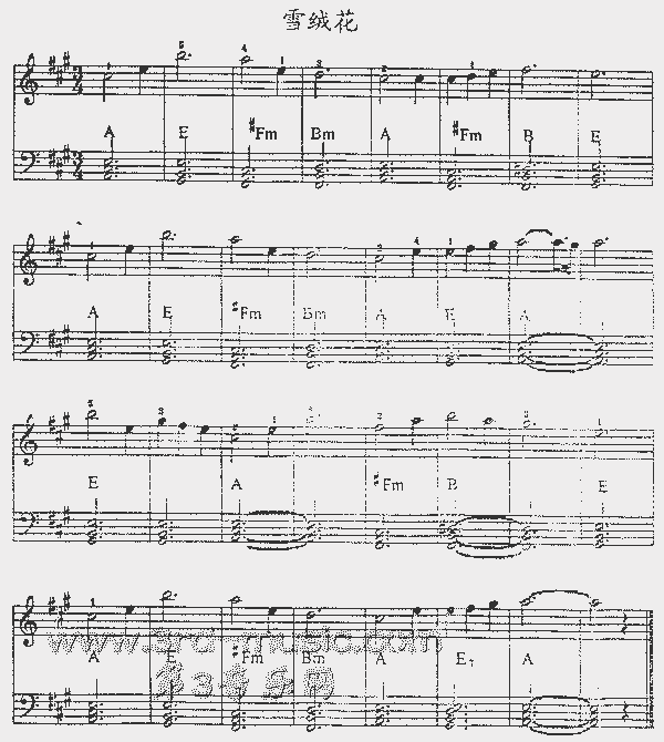 雪绒花[电子琴谱]