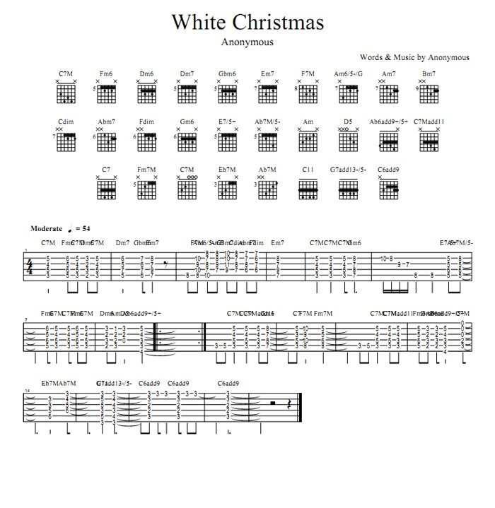 White Christmas指弹吉他谱
