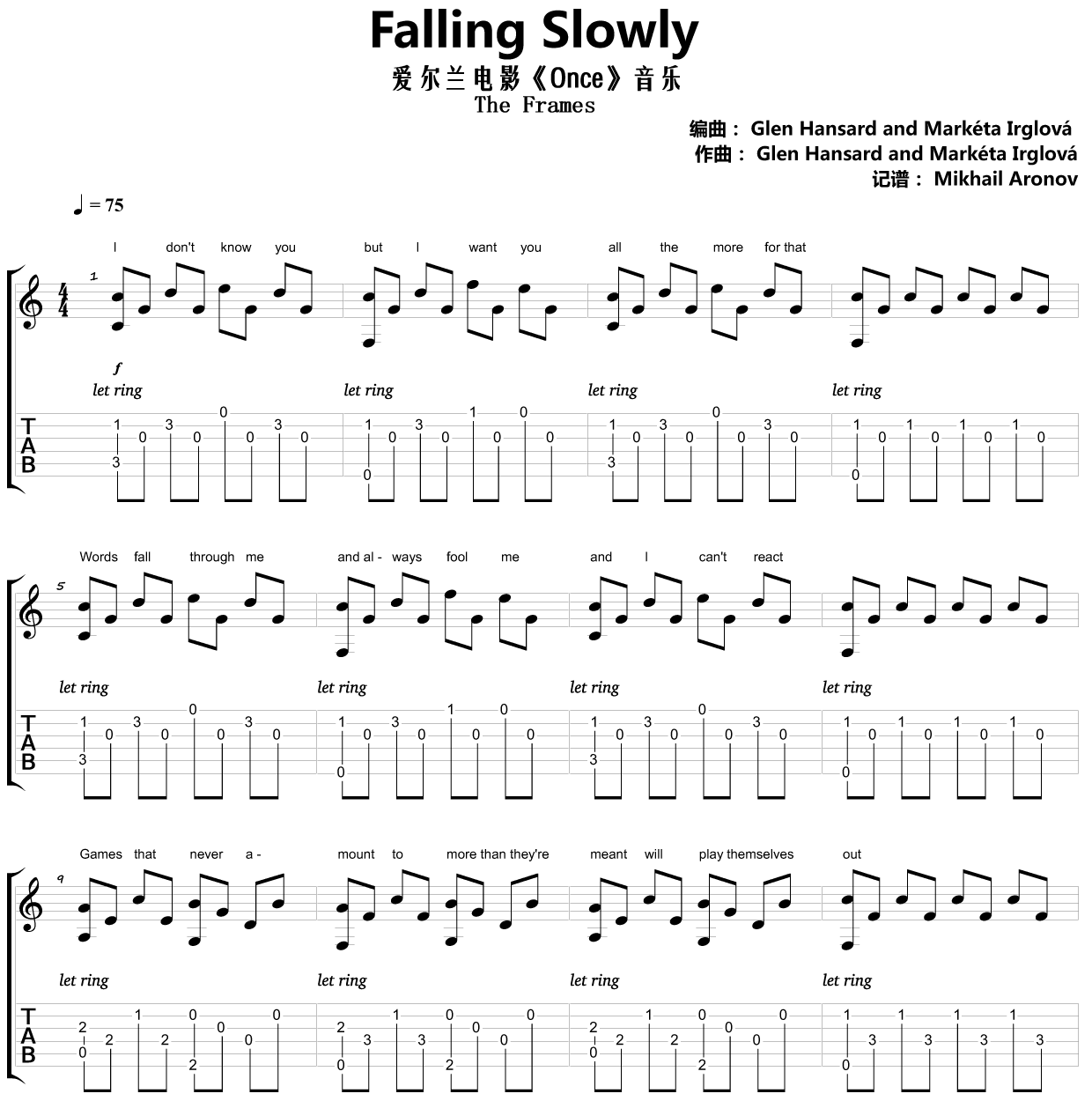 falling slowly