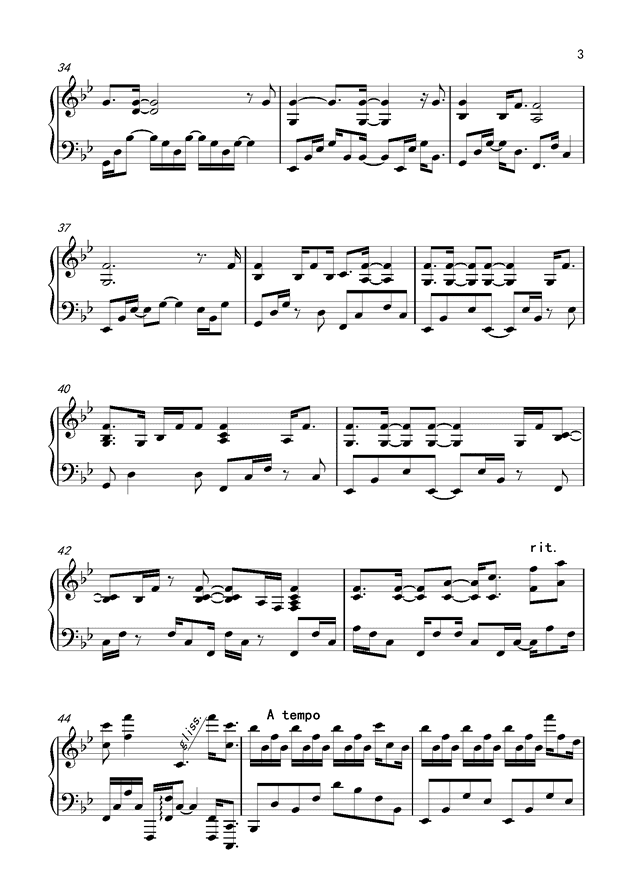 a bird story钢琴谱