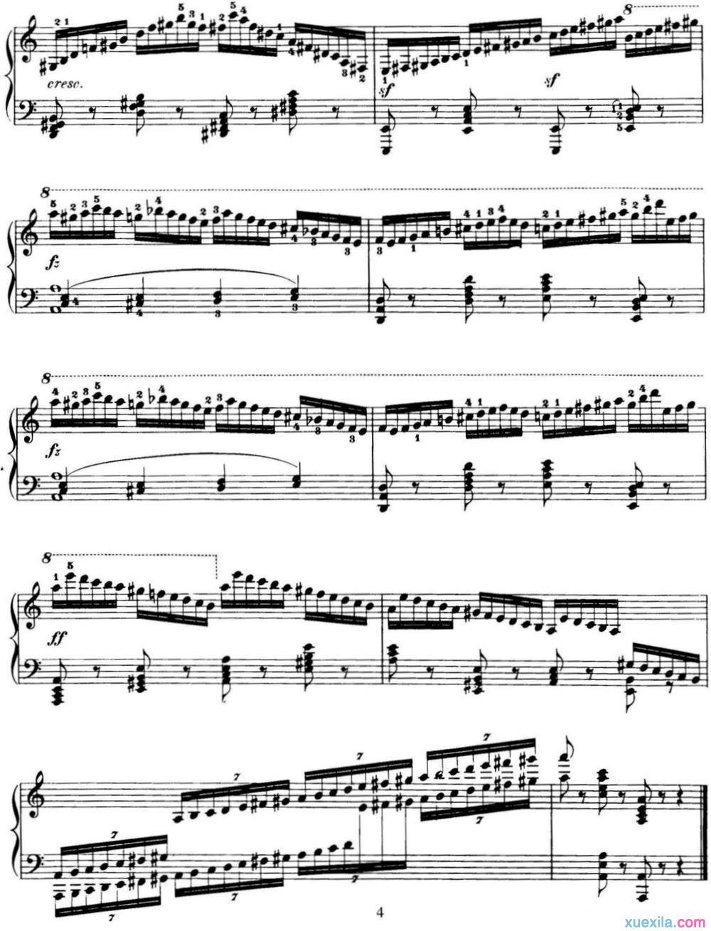 740钢琴手指灵巧技术练习曲17钢琴谱