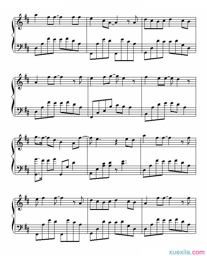 王菲旋木钢琴谱完整版