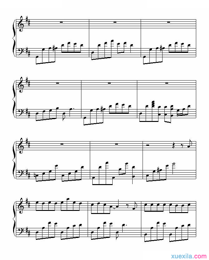 王菲旋木钢琴谱完整版
