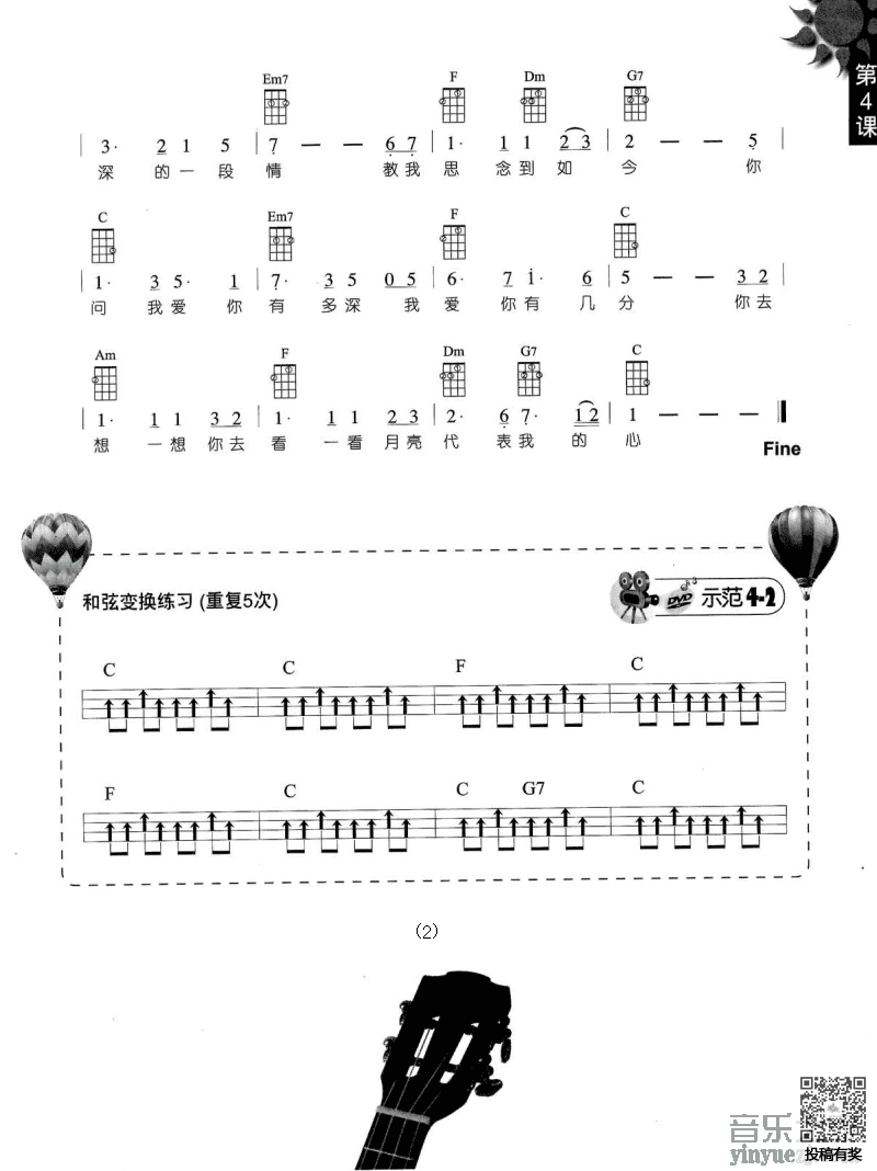 纯数字尤克里里图片